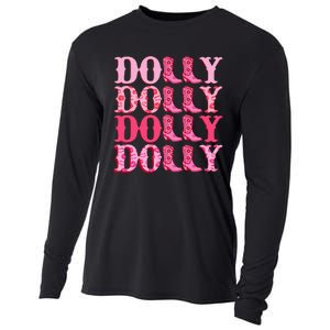 Dolly Personalize First Name Groovy Cowboy Boots Cooling Performance Long Sleeve Crew