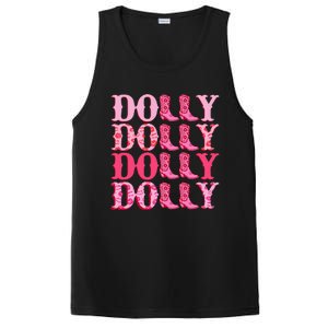 Dolly Personalize First Name Groovy Cowboy Boots PosiCharge Competitor Tank