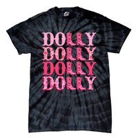 Dolly Personalize First Name Groovy Cowboy Boots Tie-Dye T-Shirt