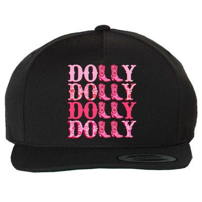 Dolly Personalize First Name Groovy Cowboy Boots Wool Snapback Cap