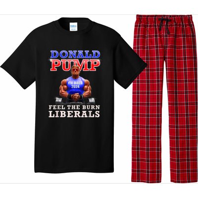 Donald Pump Funny Trump Feel The Burn Liberals 2024 Pajama Set