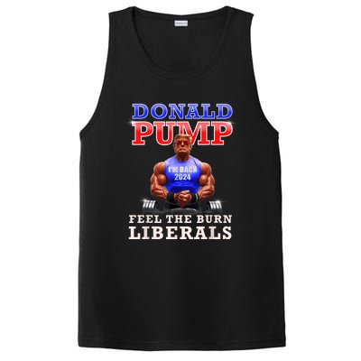 Donald Pump Funny Trump Feel The Burn Liberals 2024 PosiCharge Competitor Tank