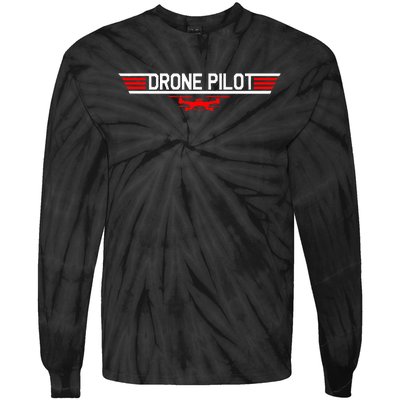 Drone Pilot Funny Quadcopter Rc Flying Wings Gift Tie-Dye Long Sleeve Shirt