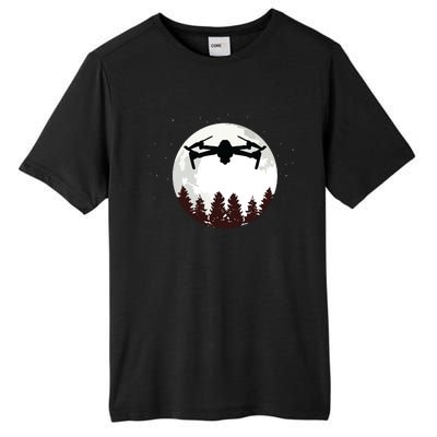 Drone Pilot Full Moon Funny FPV Drone Quadcopter Tall Fusion ChromaSoft Performance T-Shirt