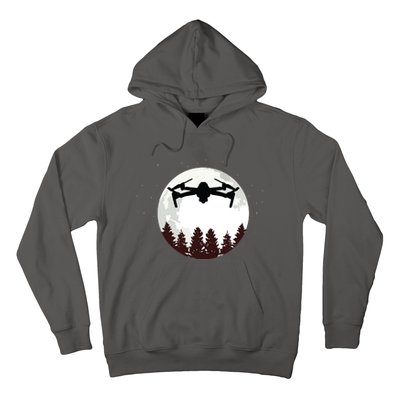 Drone Pilot Full Moon Funny FPV Drone Quadcopter Hoodie