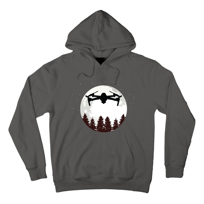 Drone Pilot Full Moon Funny FPV Drone Quadcopter Hoodie