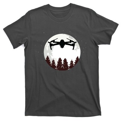 Drone Pilot Full Moon Funny FPV Drone Quadcopter T-Shirt