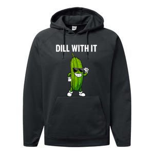 Dill Pickle Funny Cucumber Pickle Lover Gift Performance Fleece Hoodie