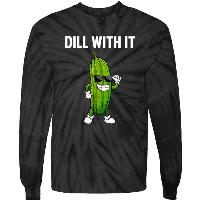 Dill Pickle Funny Cucumber Pickle Lover Gift Tie-Dye Long Sleeve Shirt