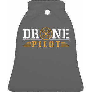 Drone Pilot Funny Quadrotor Drone Pilot Drones Ceramic Bell Ornament