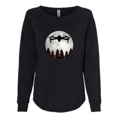 Drone Pilot Full Moon Funny FPV Drone Quadcopter Womens California Wash Sweatshirt