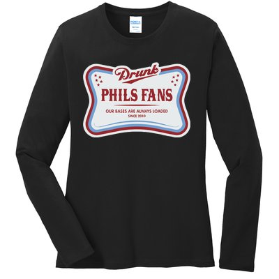 Drunk Phils Fans High Life New Ladies Long Sleeve Shirt