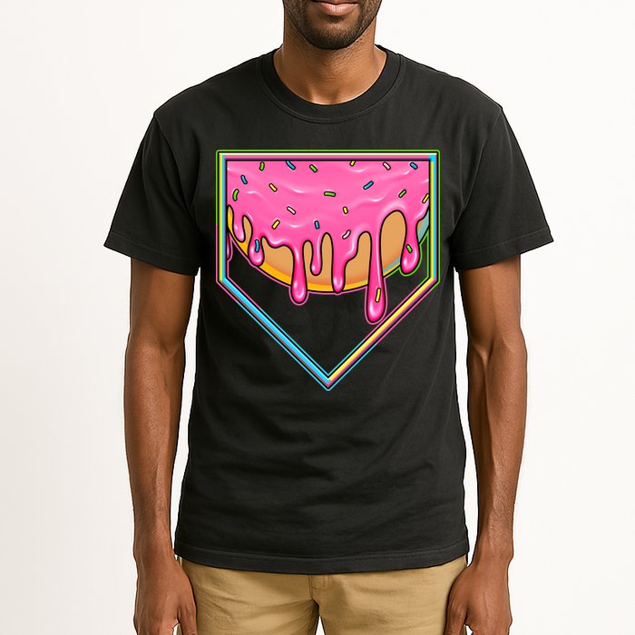 Dripping Pink Frosting Donut Baseball Diamond Home Plate Tall T-Shirt