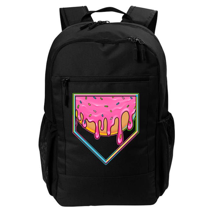 Dripping Pink Frosting Donut Baseball Diamond Home Plate Backpack