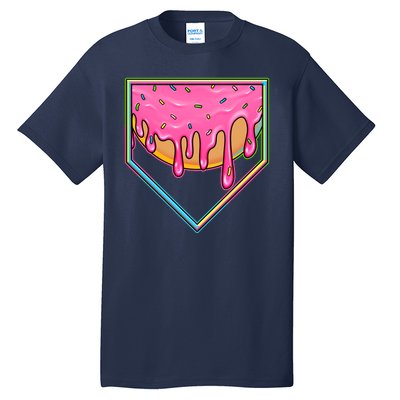 Dripping Pink Frosting Donut Baseball Diamond Home Plate Tall T-Shirt