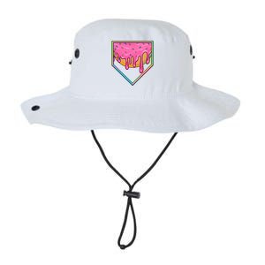 Dripping Pink Frosting Donut Baseball Diamond Home Plate Legacy Cool Fit Booney Bucket Hat