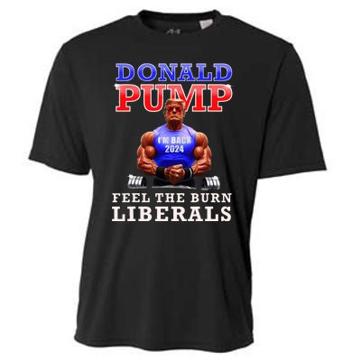 Donald Pump Funny Trump Feel The Burn Liberals 2024 Cooling Performance Crew T-Shirt