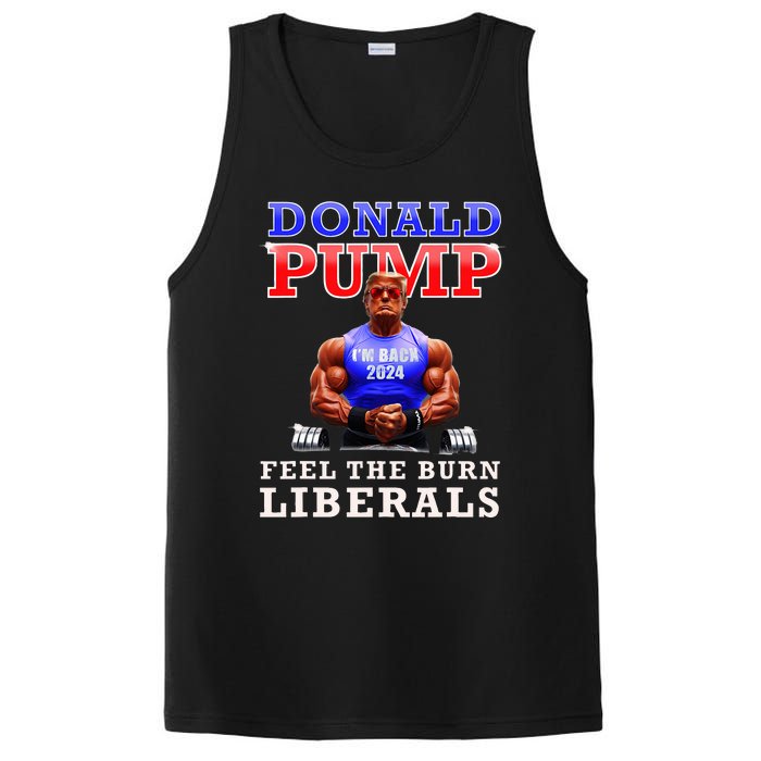 Donald Pump Funny Trump Feel The Burn Liberals 2024 PosiCharge Competitor Tank