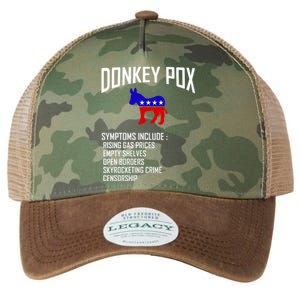 Donkey Pox Funny Symptoms Political Anti Biden Legacy Tie Dye Trucker Hat