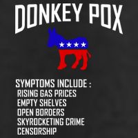 Donkey Pox Funny Symptoms Political Anti Biden 7 Panel Mesh Trucker Snapback Hat