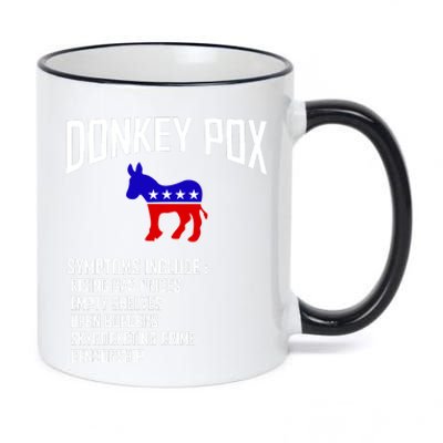 Donkey Pox Funny Symptoms Political Anti Biden 11oz Black Color Changing Mug