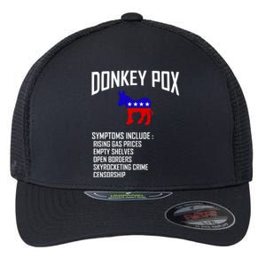 Donkey Pox Funny Symptoms Political Anti Biden Flexfit Unipanel Trucker Cap