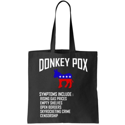 Donkey Pox Funny Symptoms Political Anti Biden Bag