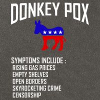 Donkey Pox Funny Symptoms Political Anti Biden Cotton Canvas Backpack