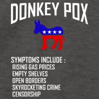 Donkey Pox Funny Symptoms Political Anti Biden Vector Backpack