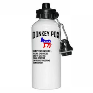 Donkey Pox Funny Symptoms Political Anti Biden Aluminum Water Bottle