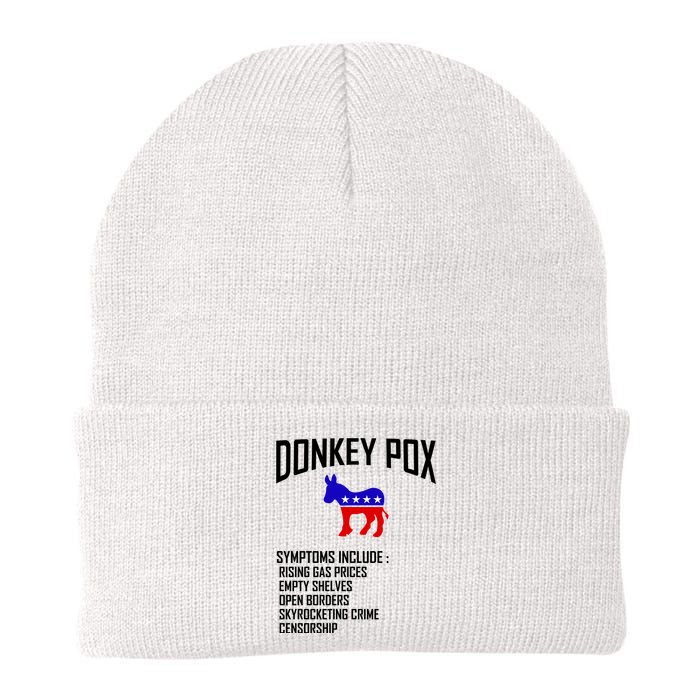 Donkey Pox Funny Symptoms Political Anti Biden Knit Cap Winter Beanie