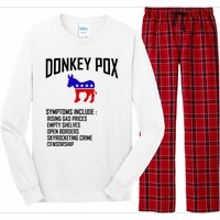 Donkey Pox Funny Symptoms Political Anti Biden Long Sleeve Pajama Set