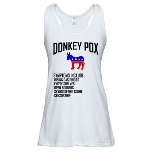 Donkey Pox Funny Symptoms Political Anti Biden Ladies Essential Flowy Tank