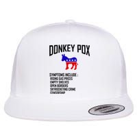 Donkey Pox Funny Symptoms Political Anti Biden Flat Bill Trucker Hat