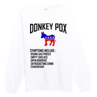 Donkey Pox Funny Symptoms Political Anti Biden Premium Crewneck Sweatshirt