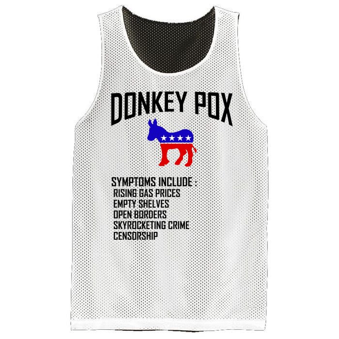 Donkey Pox Funny Symptoms Political Anti Biden Mesh Reversible Basketball Jersey Tank