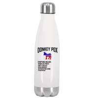 Donkey Pox Funny Symptoms Political Anti Biden Stainless Steel Insulated Water Bottle