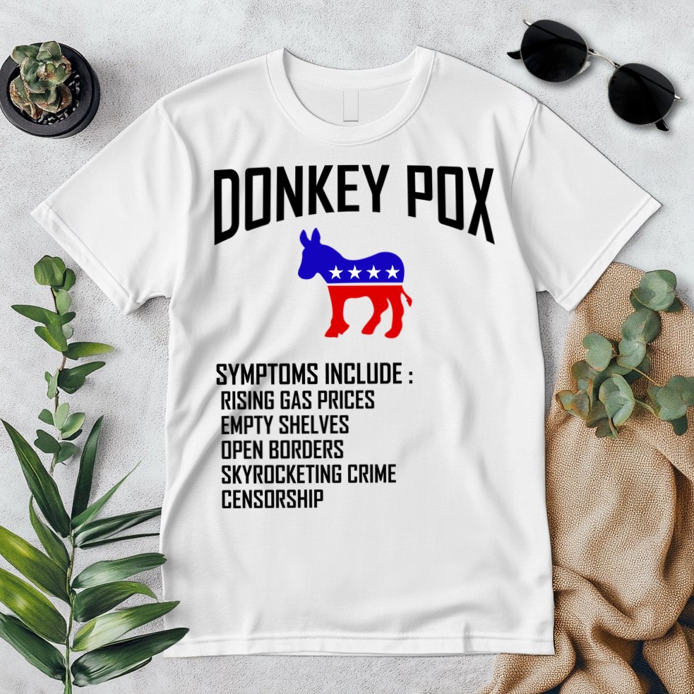 Donkey Pox Funny Symptoms Political Anti Biden Premium T-Shirt