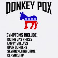 Donkey Pox Funny Symptoms Political Anti Biden Baby Bodysuit