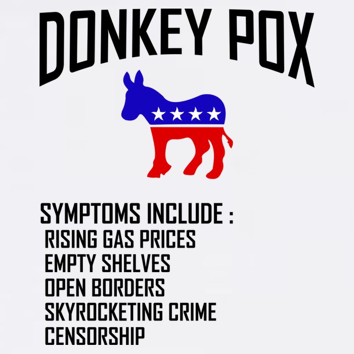 Donkey Pox Funny Symptoms Political Anti Biden Baby Bodysuit