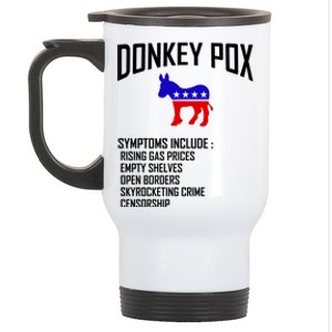 Donkey Pox Funny Symptoms Political Anti Biden Stainless Steel Travel Mug