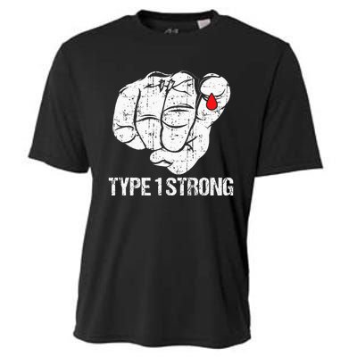 Diabetic Patients Fighter Awareness Diabetes Type 1 Cooling Performance Crew T-Shirt