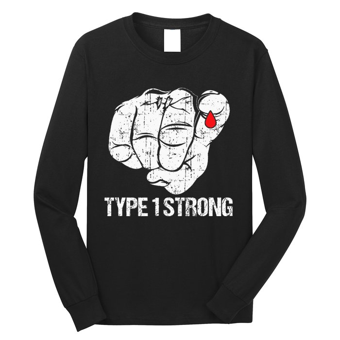 Diabetic Patients Fighter Awareness Diabetes Type 1 Long Sleeve Shirt