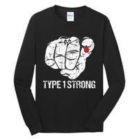 Diabetic Patients Fighter Awareness Diabetes Type 1 Tall Long Sleeve T-Shirt