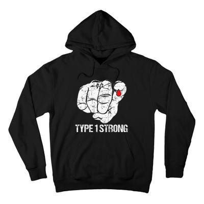 Diabetic Patients Fighter Awareness Diabetes Type 1 Tall Hoodie