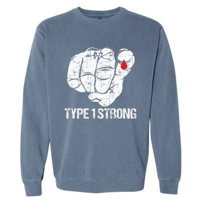 Diabetic Patients Fighter Awareness Diabetes Type 1 Garment-Dyed Sweatshirt