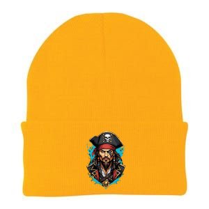 Detailed Pirate Face Knit Cap Winter Beanie