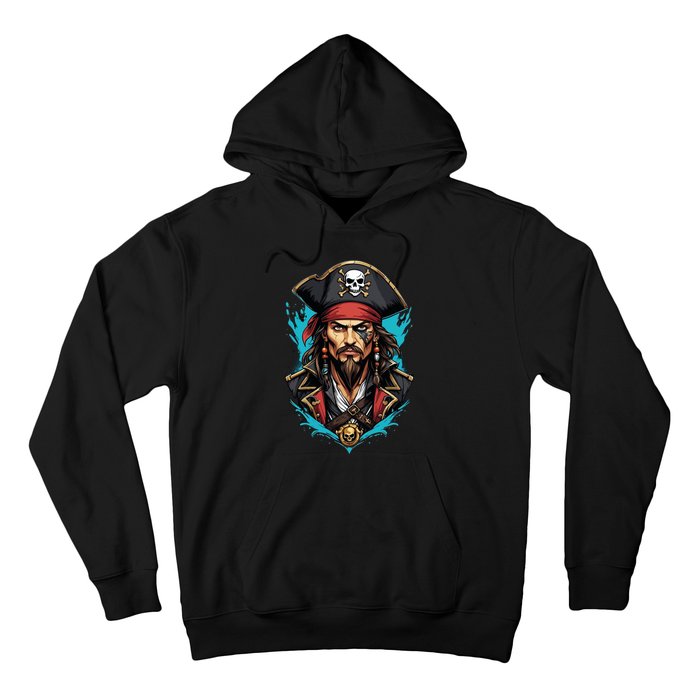 Detailed Pirate Face Hoodie