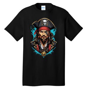 Detailed Pirate Face Tall T-Shirt