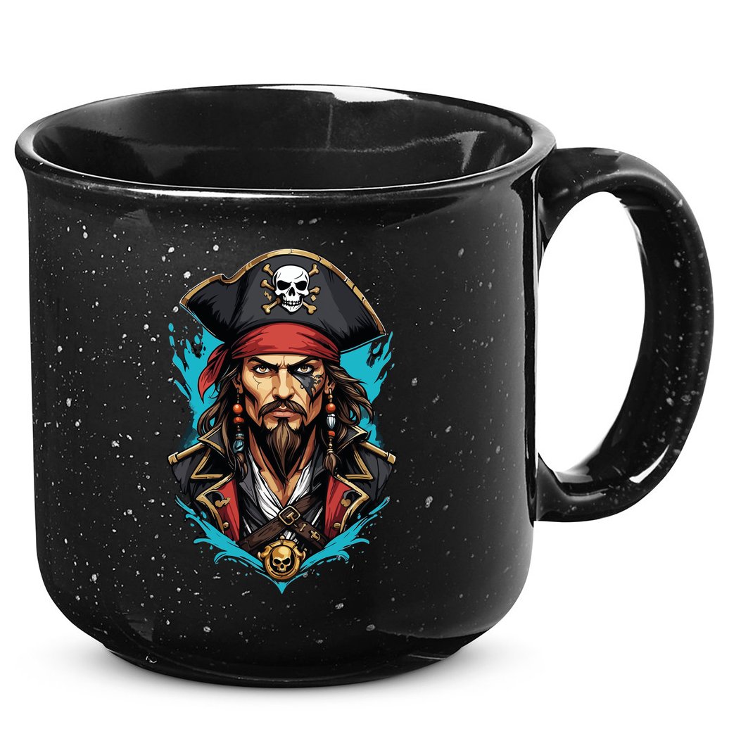 Detailed Pirate Face 15oz Campfire Ceramic Mug
